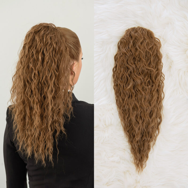 svijetlo smedja afro rep na mrezicu 50cm