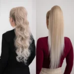 Platinum Plava Ombre │ Opuštena kovrča │ 80cm │ Rep na mrežicu
