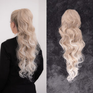 Platinum Plava Ombre │ Opuštena kovrča │ 80cm │ Rep na mrežicu