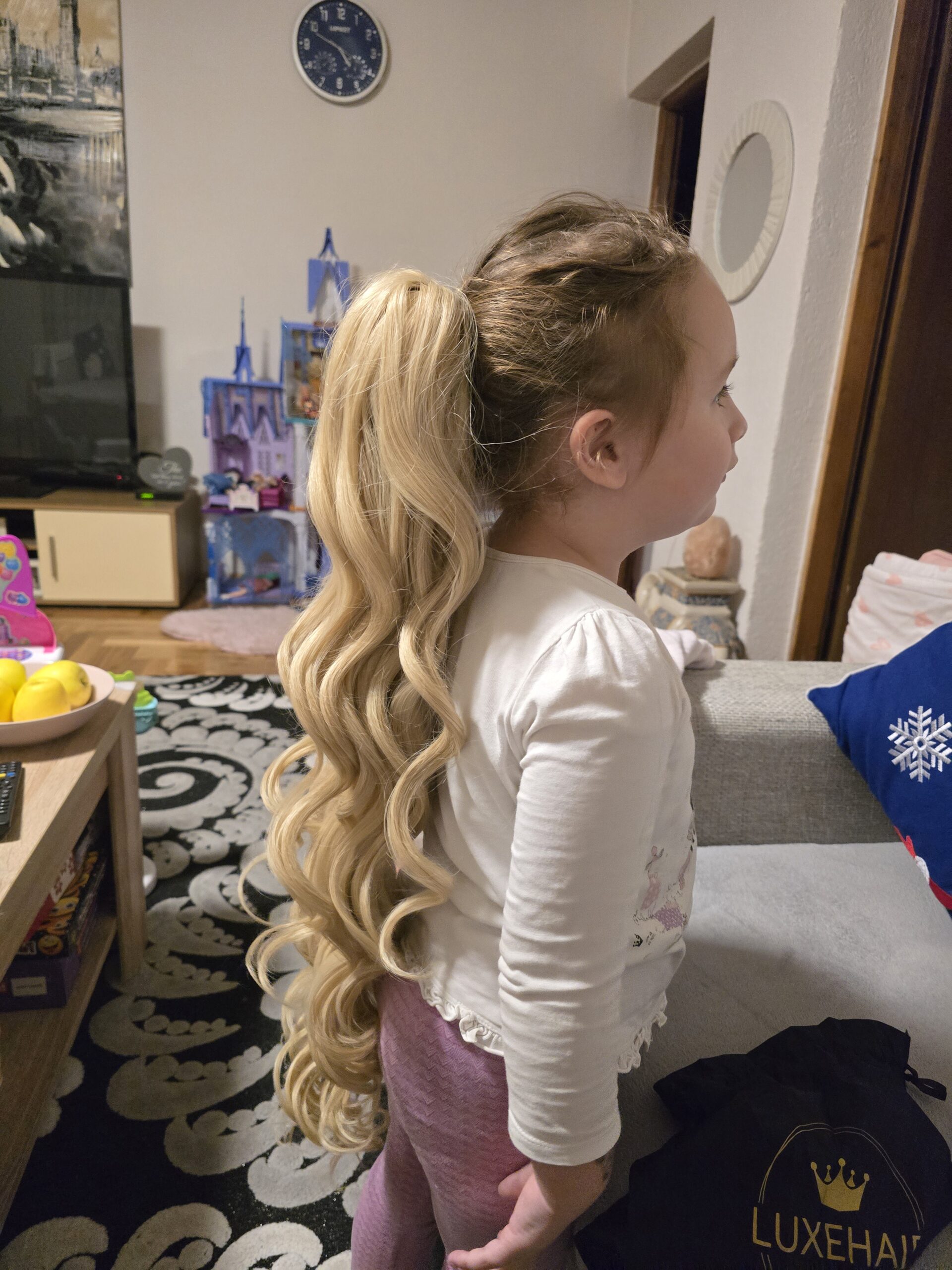 Srednje plava / Šampanjac | Rep za kosu photo review