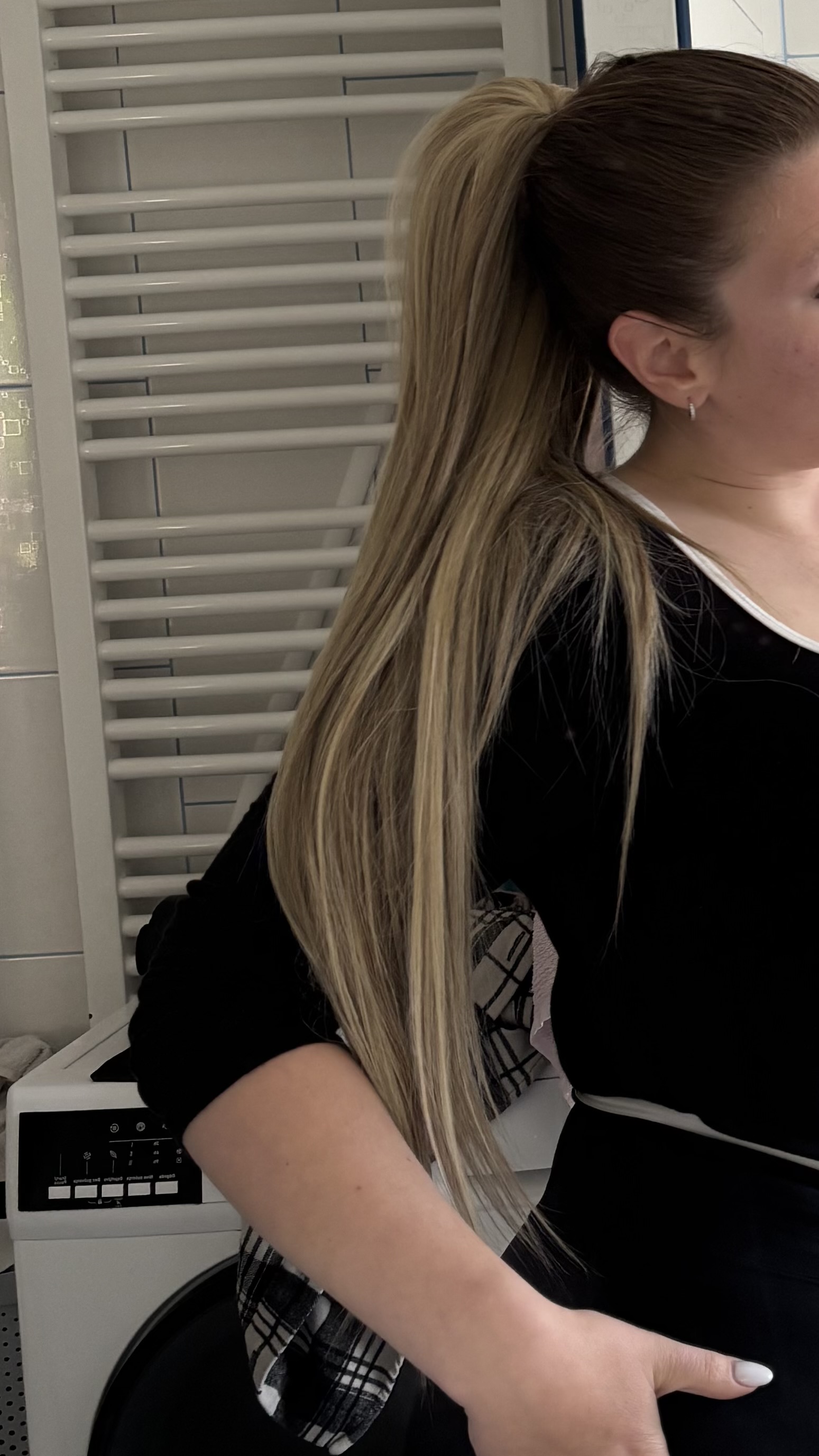 Svijetlo smeđa s pramenovima | Rep za kosu photo review