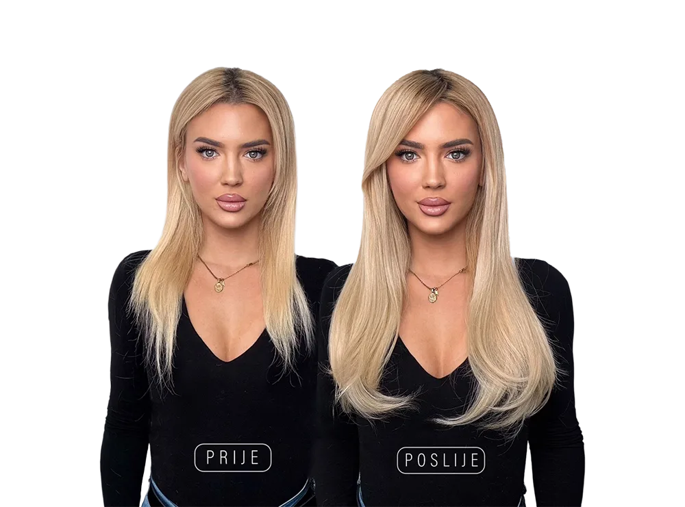 Pre i posle Blowdry ekstenzija